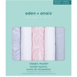 Aden + Anais™ Essential S Katoenen Mousseline Boerendoeken 5-pack Damsel 60 X 60 Cm -Goedkope Babyproducten aden anais essential s katoenen mousseline boerendoeken 5 pack damsel 60 x 60 cm a383643 3