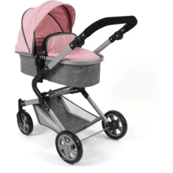 BAYER CHIC 2000 Combi Poppenwagen Lia Melange Grijs-roze -Goedkope Babyproducten bayer chic 2000 combi poppenwagen lia melange grijs roze a281692 2