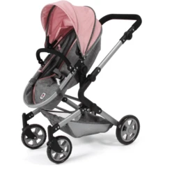 BAYER CHIC 2000 Combi Poppenwagen Lia Melange Grijs-roze -Goedkope Babyproducten bayer chic 2000 combi poppenwagen lia melange grijs roze a281692 3