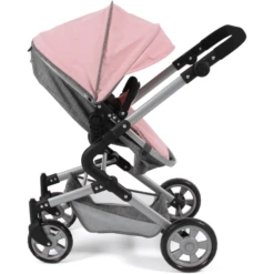 BAYER CHIC 2000 Combi Poppenwagen Lia Melange Grijs-roze -Goedkope Babyproducten bayer chic 2000 combi poppenwagen lia melange grijs roze a281692 4