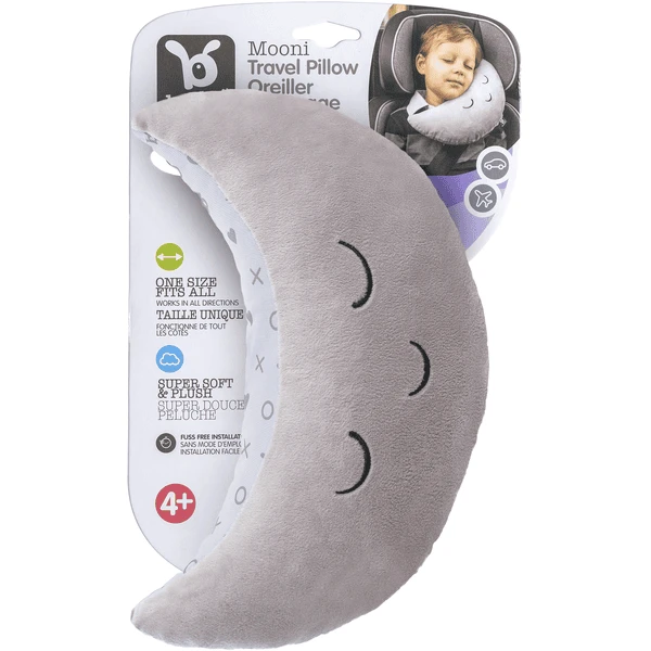 BENBAT Reiskussen Mooni Voor Bevestiging Aan Veiligheidsgordel/hoofdsteun Grijs 3 BENBAT Reiskussen Mooni Voor Bevestiging Aan Veiligheidsgordel/hoofdsteun Grijs - Afbeelding 3