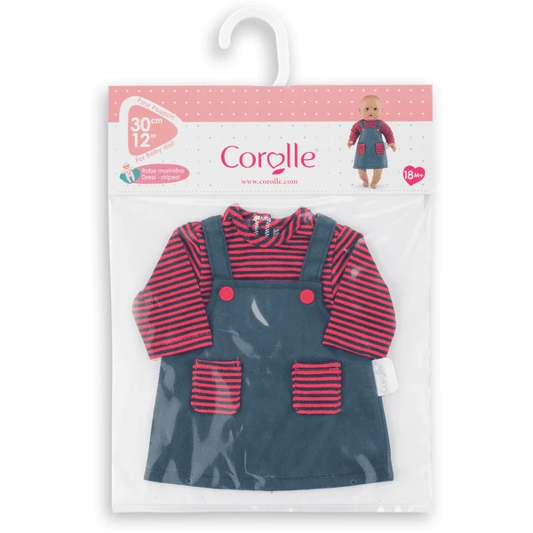 Corolle ® Mon Petit Poupon - Jurk, Gestreept 30 Cm 3 Corolle ® Mon Petit Poupon - Jurk, Gestreept 30 Cm - Afbeelding 3