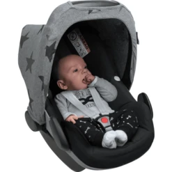 DOOKY Zonnescherm Voor Baby Autostoel Grijs Stars -Goedkope Babyproducten dooky zonnescherm voor baby autostoel grijs stars a396162 2