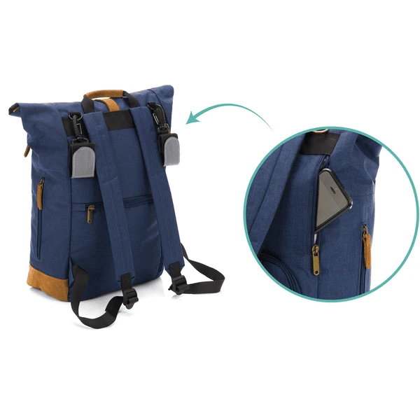 Fillikid Wrapping Rugzak Berlin Navy Melange 3 Fillikid Wrapping Rugzak Berlin Navy Melange - Afbeelding 3