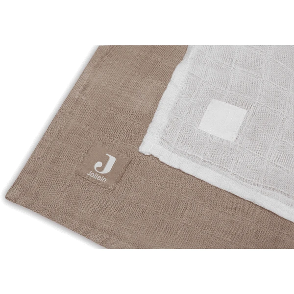 Jollein Set Van 2 Bamboe Katoenen Gaasluiers 115x115cm Biscuit/Ivory 4 Jollein Set Van 2 Bamboe Katoenen Gaasluiers 115x115cm Biscuit/Ivory - Afbeelding 4