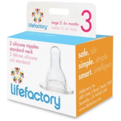 LIFEFACTORY Drinkespeen Maat 3 (vanaf 6 Maanden) Set Van 2 -Goedkope Babyproducten lifefactory drinkespeen maat 3 vanaf 6 maanden set van 2 a106598 3