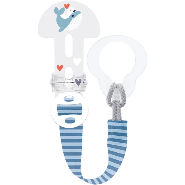MAM Fopspeenband Clip It! 0+ Maanden, 1 Stuk, Walvis 3 MAM Fopspeenband Clip It! 0+ Maanden, 1 Stuk, Walvis - Afbeelding 3