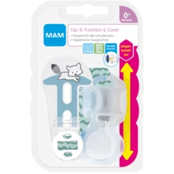 MAM Fopspeenriem Clip It! En Hoes, Wasbeerblauw -Goedkope Babyproducten mam fopspeenriem clip it en hoes wasbeerblauw a326501 4