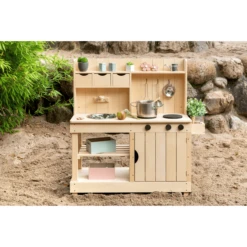 MUDDY BUDDY Buitenspeelkeuken "Explorer" Naturel -Goedkope Babyproducten muddy buddy buitenspeelkeuken explorer naturel a412339 3