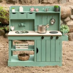 MUDDY BUDDY Buitenspeelkeuken "Explorer" Saliegroen -Goedkope Babyproducten muddy buddy buitenspeelkeuken explorer saliegroen a412341 3