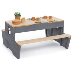 MUDDY BUDDY Speeltafel "Creator" Naturel Wolkengrijs -Goedkope Babyproducten muddy buddy speeltafel creator naturel wolkengrijs a412358 4