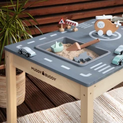 MUDDY BUDDY Speeltafel Voor Buiten "Race Runner " Naturel Lavagrijs -Goedkope Babyproducten muddy buddy speeltafel voor buiten race runner naturel lavagrijs a412717 2