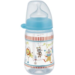 Nip Girl Wide-hals Fles PP 260 Ml Siliconen Speenmelk Maat 0+ Circus Jongen