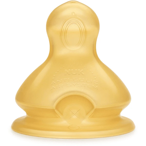 NUK Flesspeen Latex Gr. 1 M, First Choice, 0-6 Maanden, 2 Stuks 1 NUK Flesspeen Latex Gr. 1 M, First Choice, 0-6 Maanden, 2 Stuks