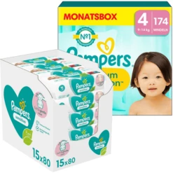Pampers® Pampers Premium Protection , Maat 4, 9-14kg, Maandbox (1x 174 Luiers) En Pampers Sensitive Natte Doekjes 1200 Doekjes (15 X 80 Stuks) 9 Pampers® Pampers Premium Protection , Maat 4, 9-14kg, Maandbox (1x 174 Luiers) En Pampers Sensitive Natte Doekjes 1200 Doekjes (15 X 80 Stuks) -Goedkope Babyproducten pampers premium protection maat 4 9 14kg maandbox 1x 174 luiers en pampers sensitive natte doekjes 1200 doekjes 15 x 80 stuks a409050 4