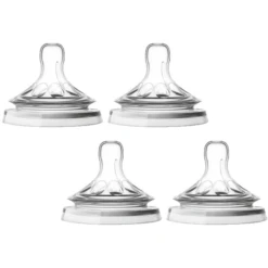 Philips Avent Natural - Speen Voor Fles SCF046/27, Viskeuze Voeding, Vanaf 6 Maanden, 2 X 2 Stuks