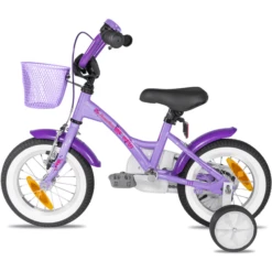 PROMETHEUS BICYCLES ® Kinderfiets 12" Vanaf 3 Jaar Met Zijwieltjes In Paars & Wit -Goedkope Babyproducten prometheus bicycles kinderfiets 12 vanaf 3 jaar met zijwieltjes in paars amp wit a311929 2