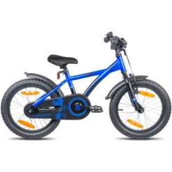 PROMETHEUS BICYCLES ® Kinderfiets 16", Blauw Zwart Met Zijwieltjes -Goedkope Babyproducten prometheus bicycles kinderfiets 16 blauw zwart met zijwieltjes a376639 3